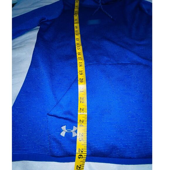 Under Armour Cold Gear Fleece Lined Hoodie - Women's Size M - In Blue Stripe - Picture 11 of 11
